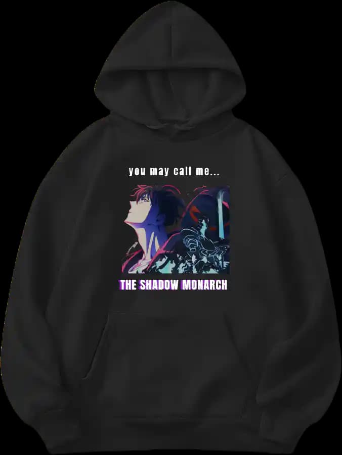 Solo Leveling Inspired Design: The Shadow Monarch Unisex Hoodie